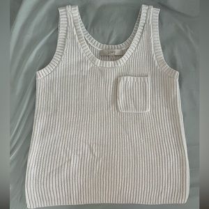 New with tags. Ribbed sweater tank with pocket.